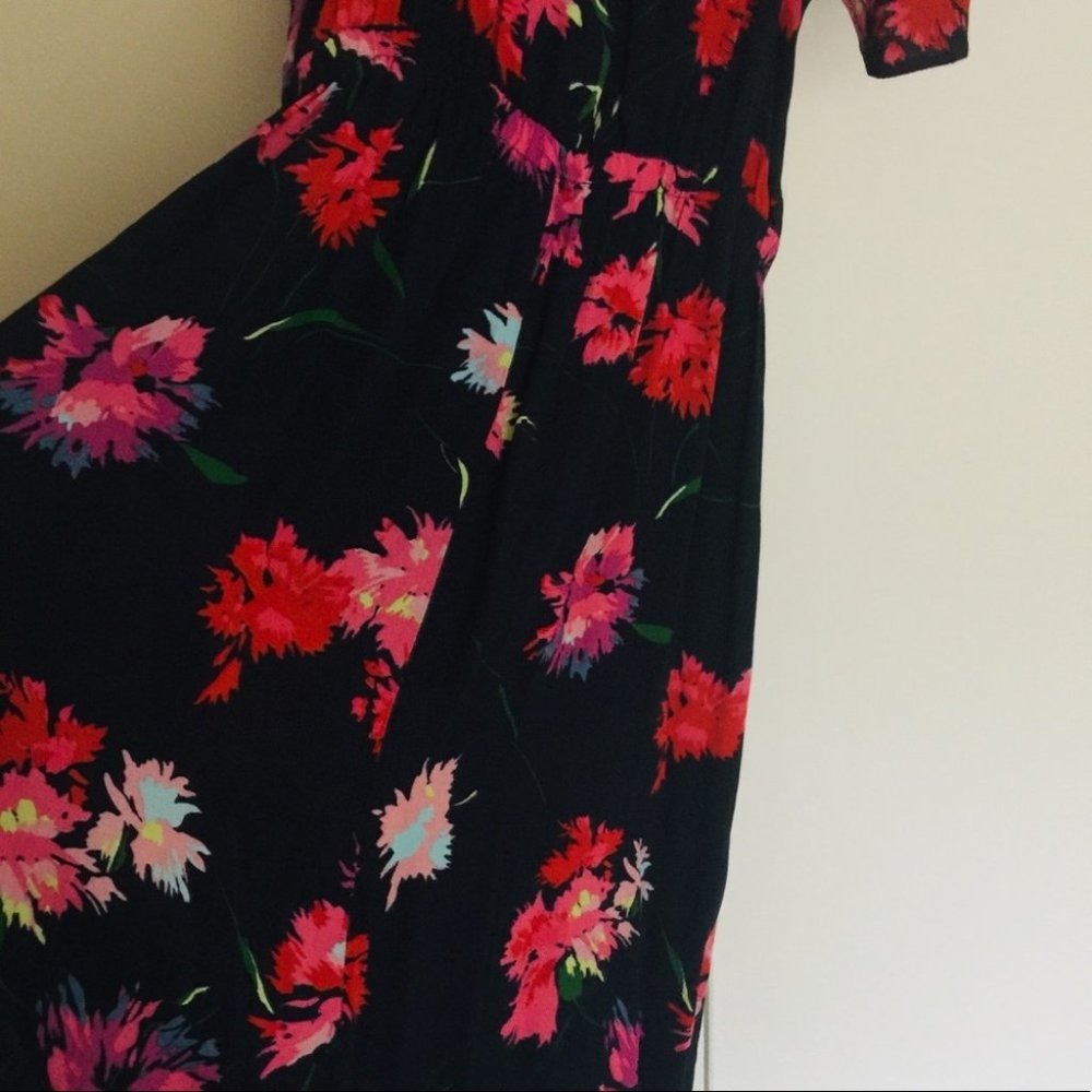 NEW Floral Ruffle Cold Shoulder Maxi Dress XS - Picture 7 of 8
